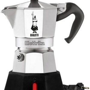 Bialetti New Moka Elettrika Espressokocher Schwarz, Silber
