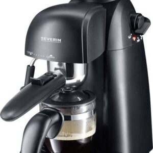 Severin KA 5978 Espressomaschine mit Siebträger Schwarz 800 W mit Milchaufschäumdüse