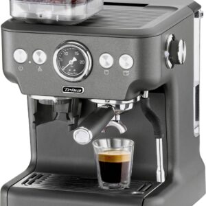 Trisa Barista Plus Espressomaschine Anthrazit 2300 W mit Mahlwerk