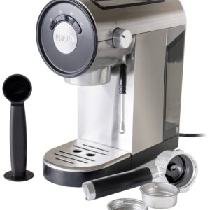 Unold Piccopresso Espressomaschine mit Siebträger Edelstahl, Schwarz 1360 W